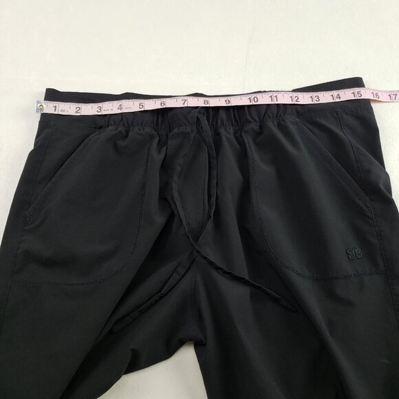 Albion Jetsetters Ankle Zip Pant Womens Large Petite L Black Jogger Pull On - Picture 12 of 14